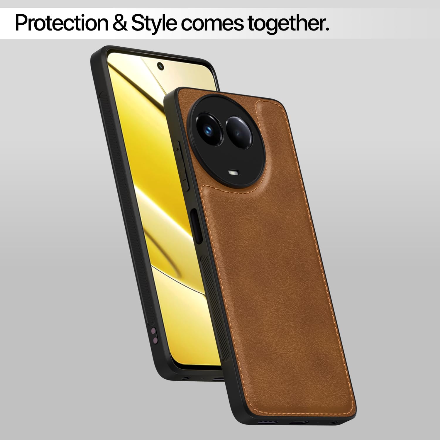 Realme 11/11X 5G/Narzo 60X 5G mobile cover in brown by Pikkme – photo 6