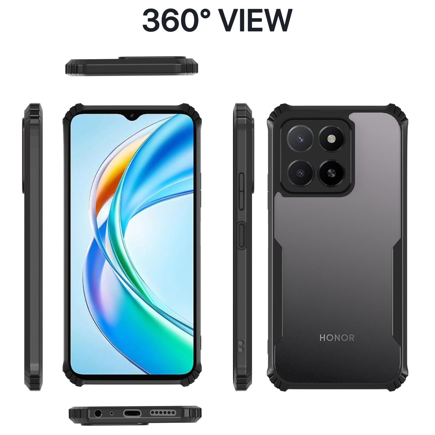 Pikkme Honor X5B Eagle Back Cover (Black)