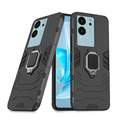 Pikkme black D5 Tough Armor mobile back cover for Vivo V29/V29 Pro 5G