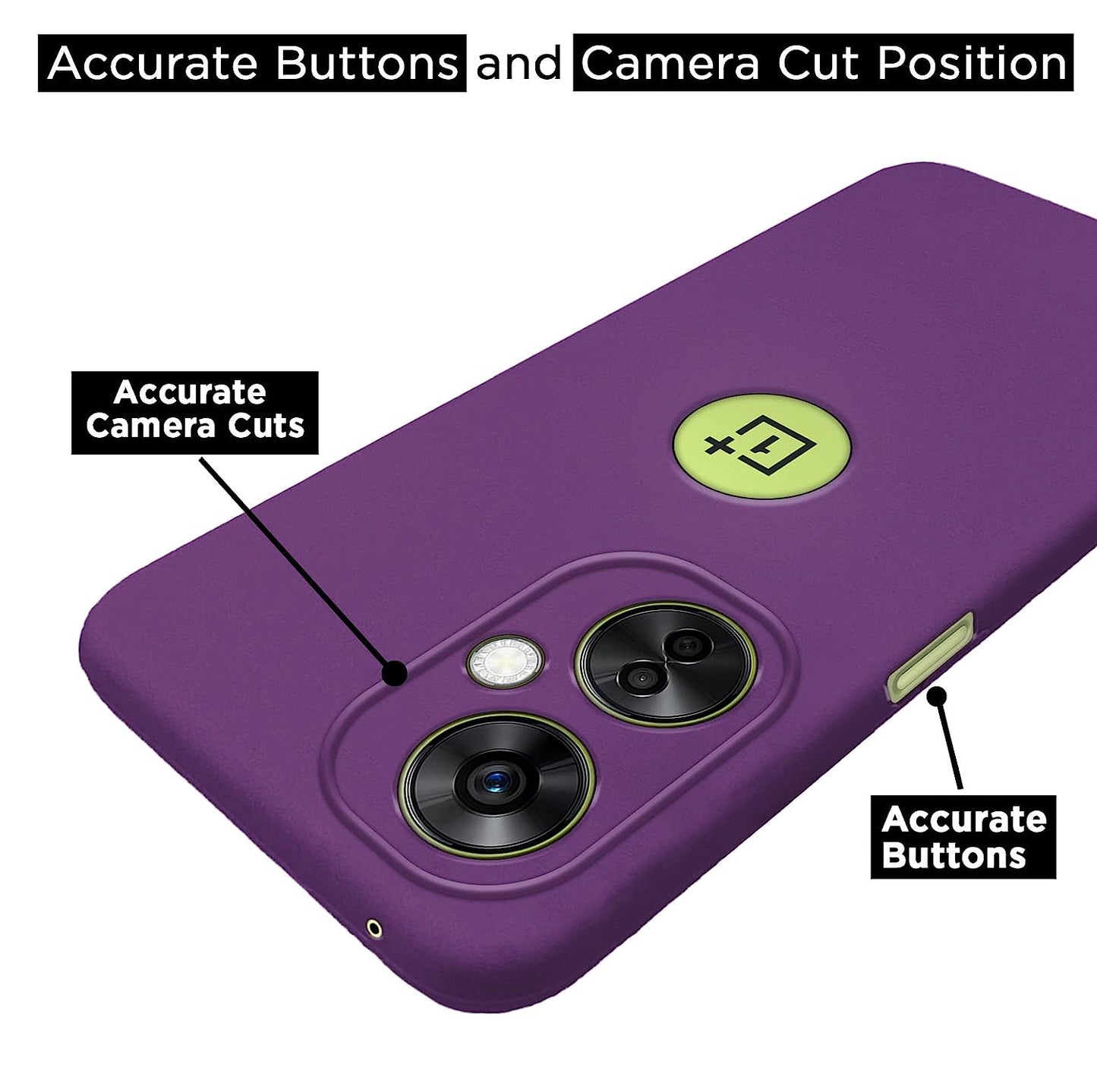 Pikkme OnePlus Nord CE 3 Lite 5G Back Cover Super Soft Silicone Bumper Case (Violet)