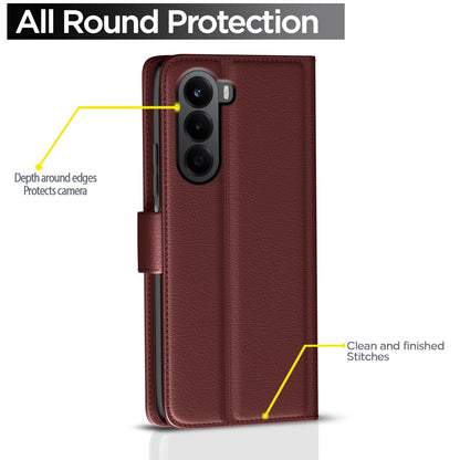 Pikkme brown Wallet mobile flip cover for OnePlus Nord CE 6 Lite 5G – photo 4