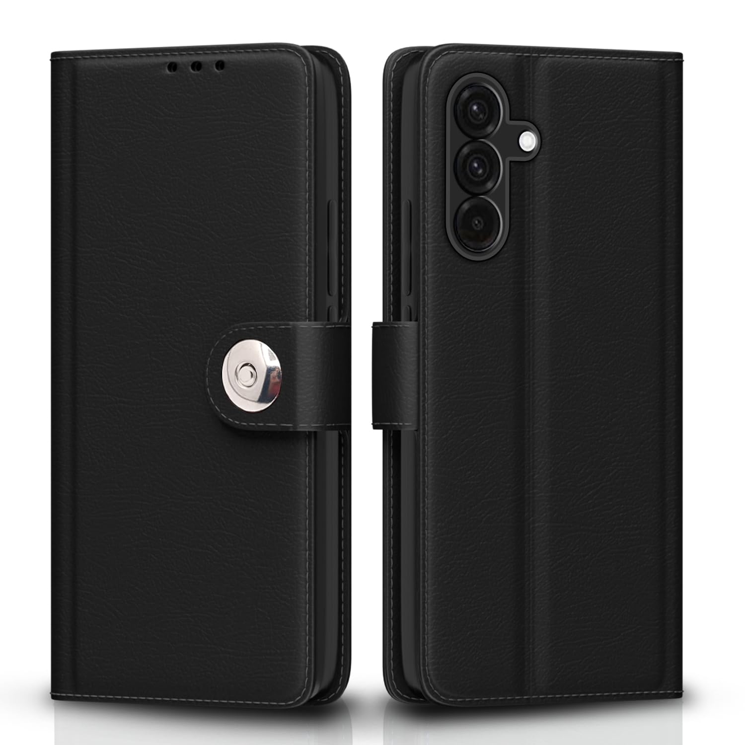 Pikkme black mobile flip cover for Samsung A56 5G