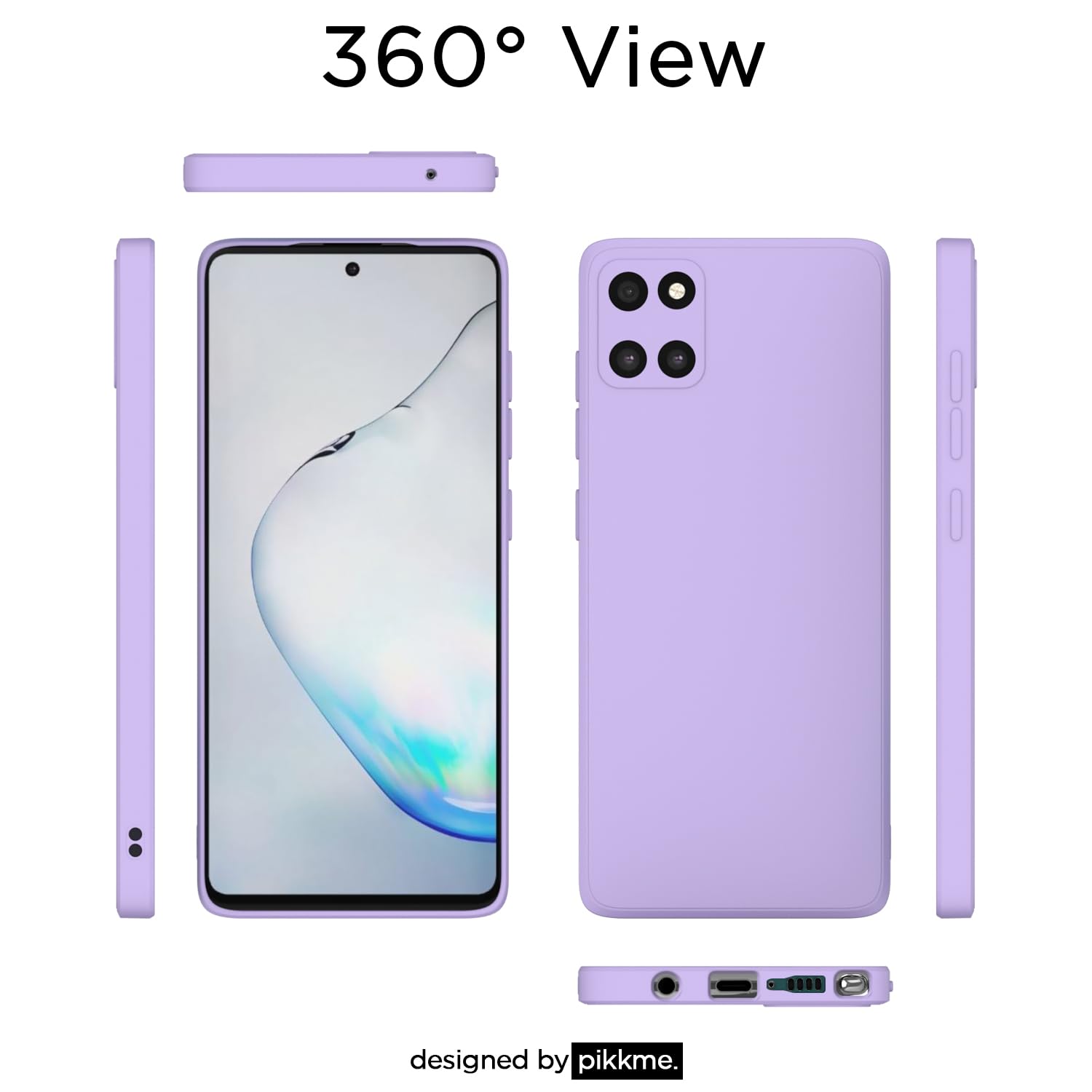 Samsung Note 10 Lite Liquid Silicone back cover in purple by Pikkme – photo 2