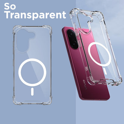 Transparent mag-safe phone cover for Vivo V60e/V60 5G – Pikkme – photo 2
