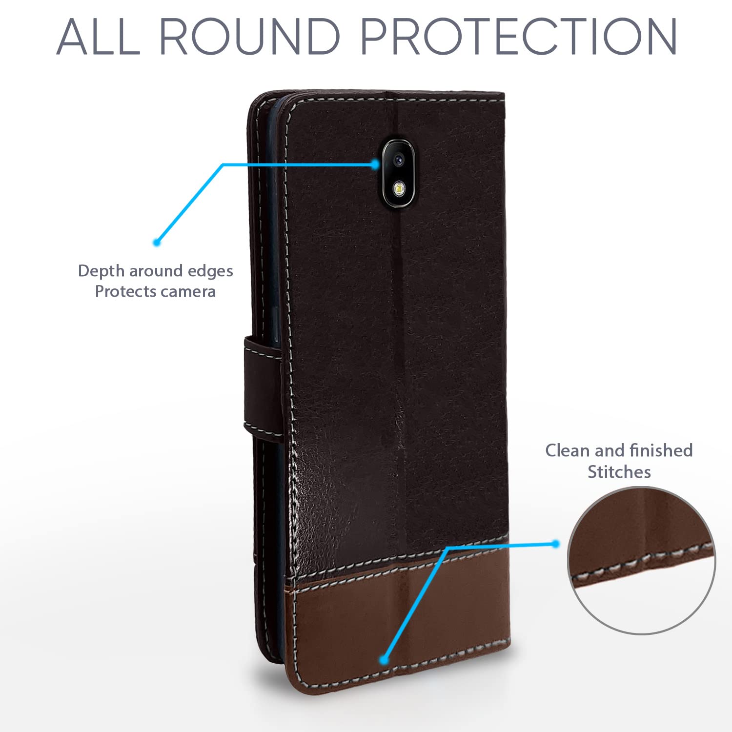 Coffee & brown flip case for Samsung J7 Pro – Pikkme – photo 4