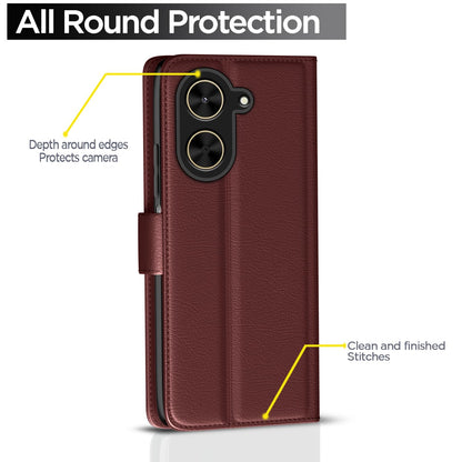 Pikkme brown Wallet flip cover for Poco C71/Redmi A5 – photo 4