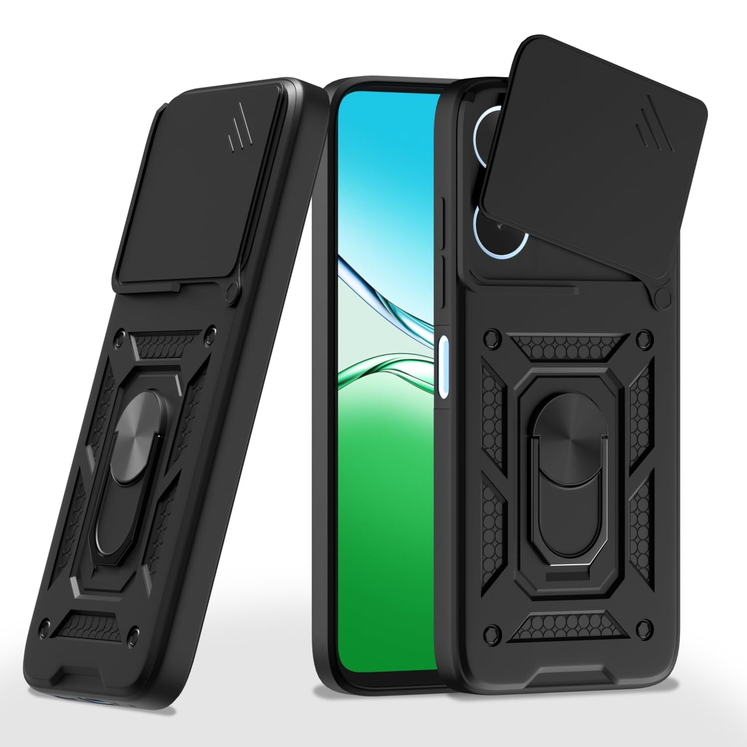 Pikkme black back cover for Oppo A5 Pro 5G/360