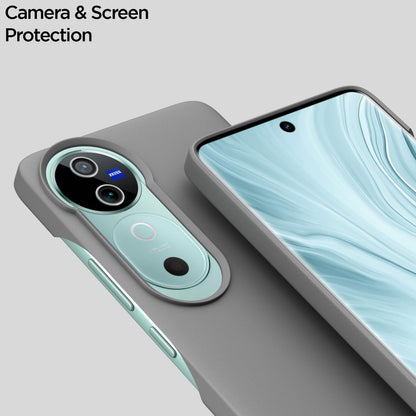 Pikkme Vivo V40 5G / V40 Pro 5G / T3 Ultra 5G SideCut Soft Matte Silicone Back Cover (Grey)