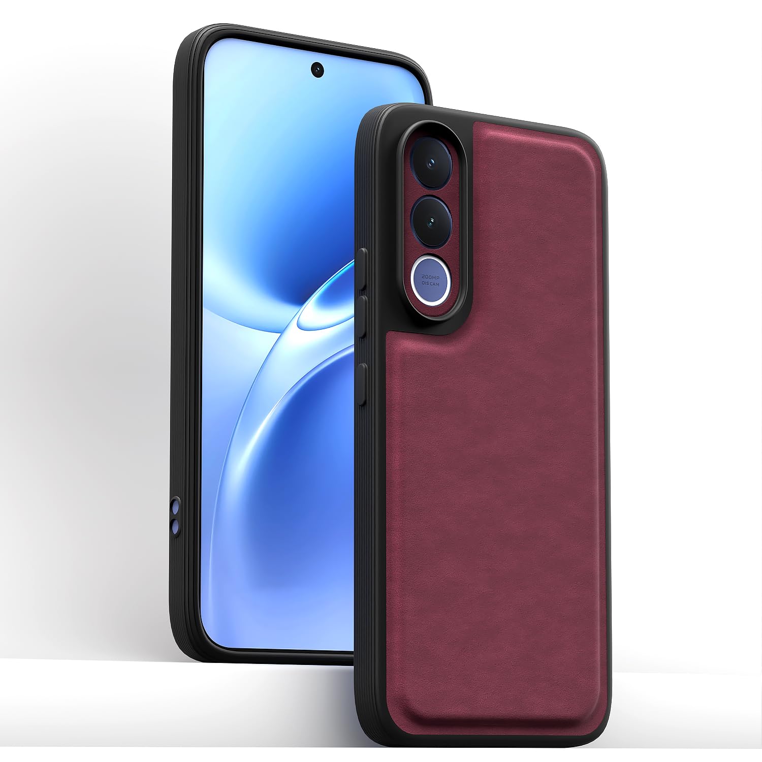 Pikkme Vivo V70 FE 5G Leather purple mobile back cover – photo 2