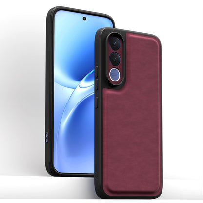 Pikkme Vivo V70 FE 5G Leather purple mobile back cover – photo 2