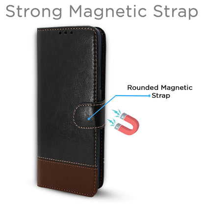 Black & brown Magnetic flip case for Vivo T3x/Y200i 5G – Pikkme – photo 6
