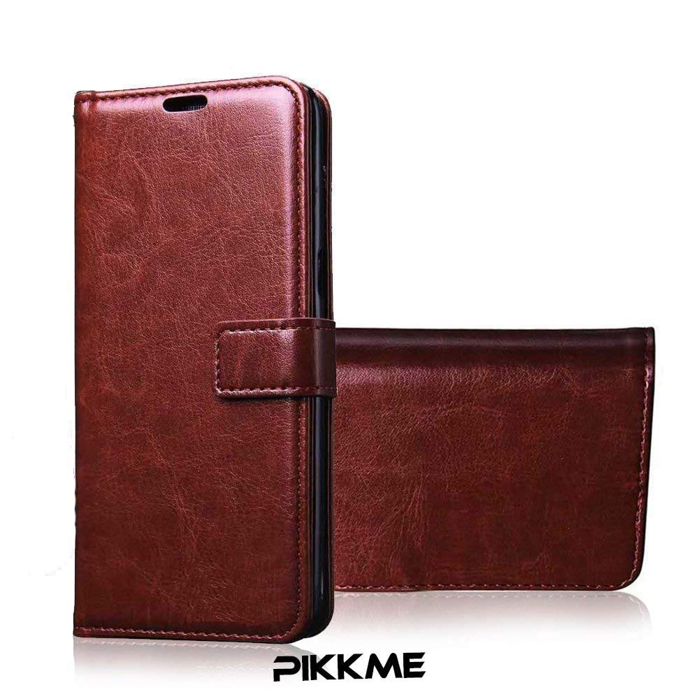 Honor 7A Wallet mobile flip cover in brown by Pikkme – photo 2