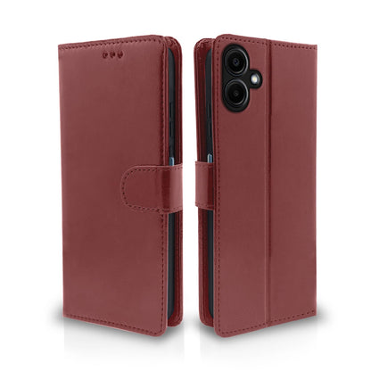 Samsung A06 Wallet wallet flip cover in brown by Pikkme