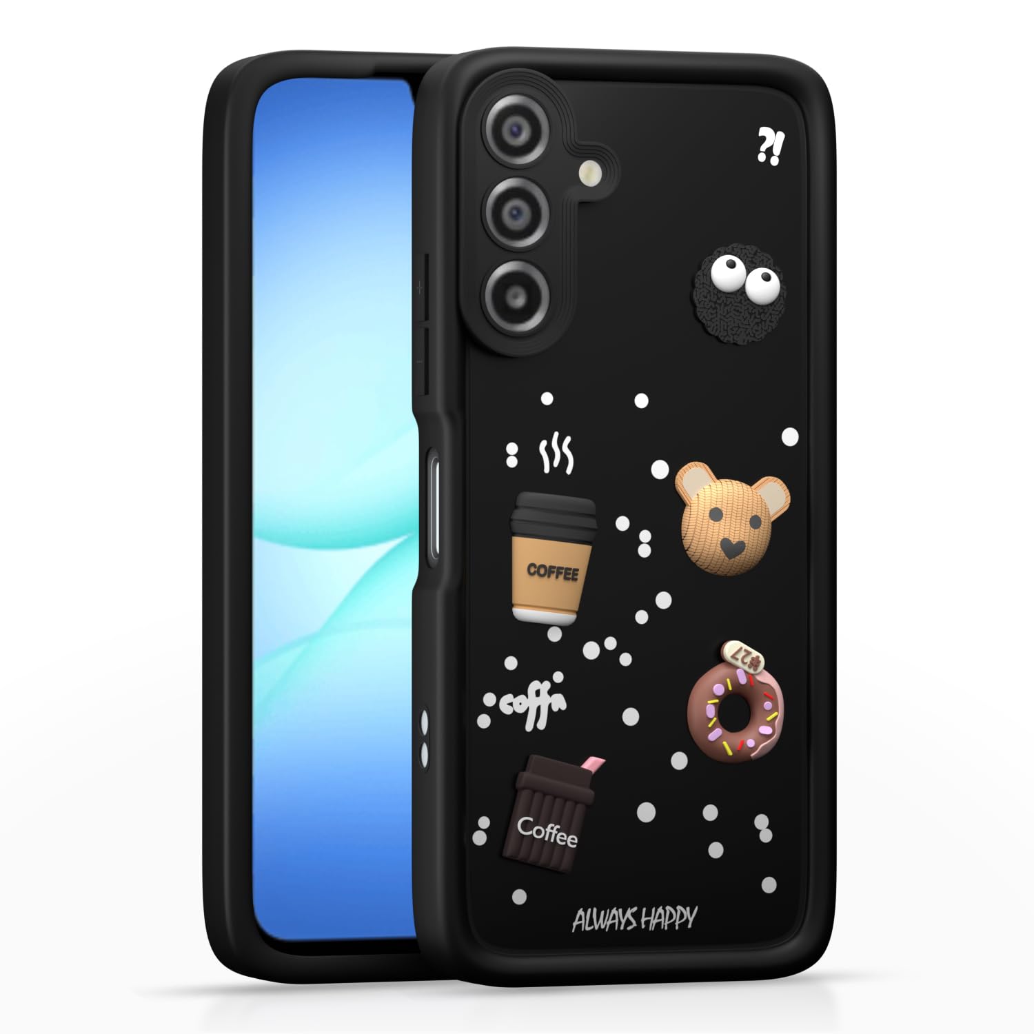 Samsung M17 5G/A17 5G/F17 5G/3D Silicone mobile back cover in black by Pikkme