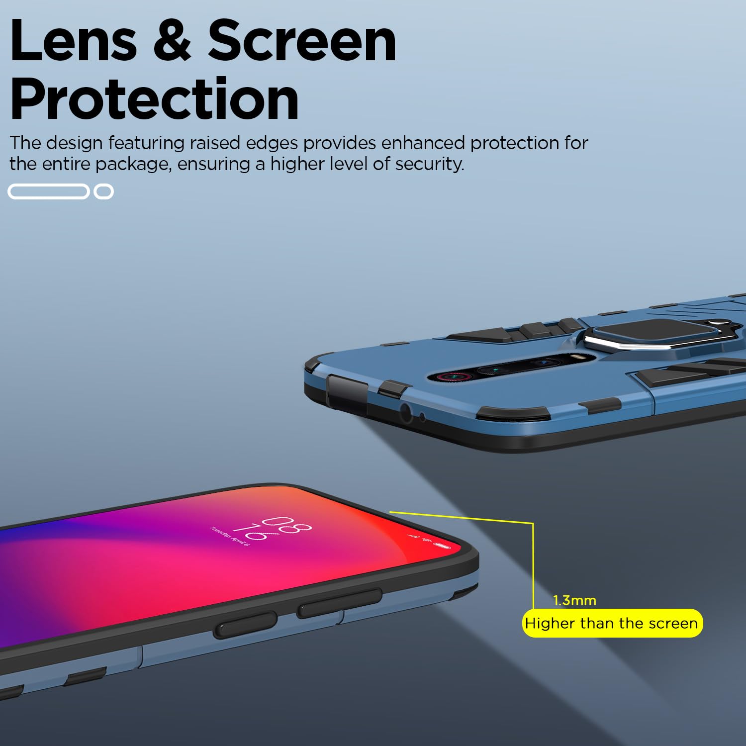 Pikkme Redmi k20 / K20 Pro D5 Tough Armor Back Cover | Blue