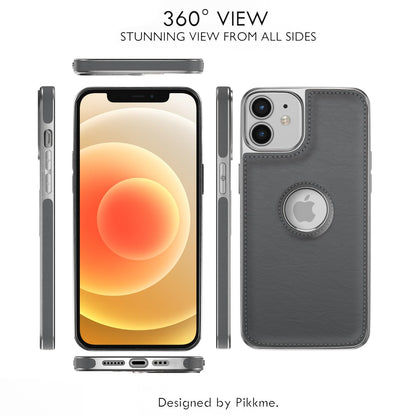 Pikkme iPhone 12/12 Pro Leatherback chrome gray phone cover – photo 2