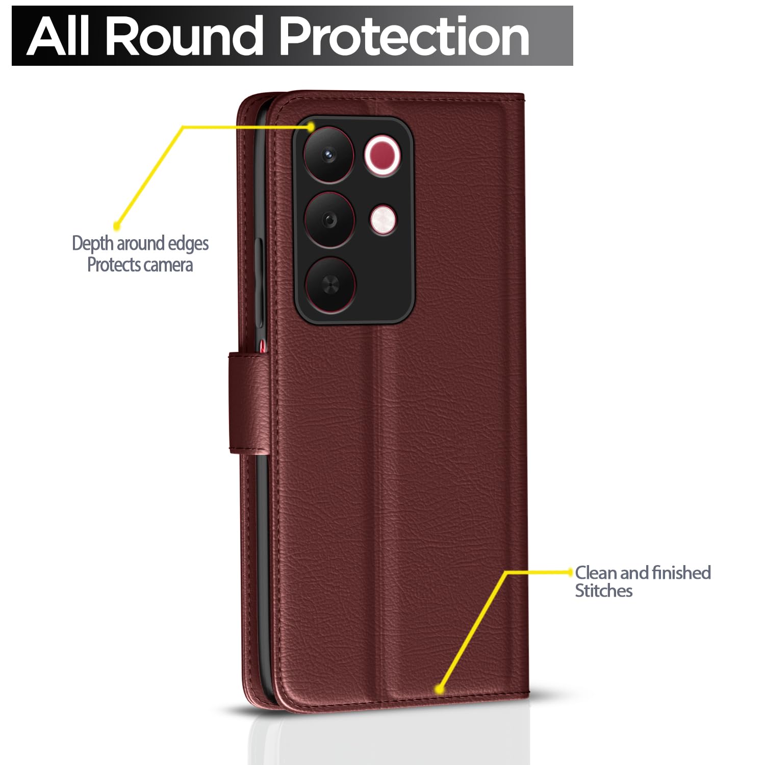 Brown flip cover for Realme Narzo 90X/C85/15X 5G – Pikkme – photo 4