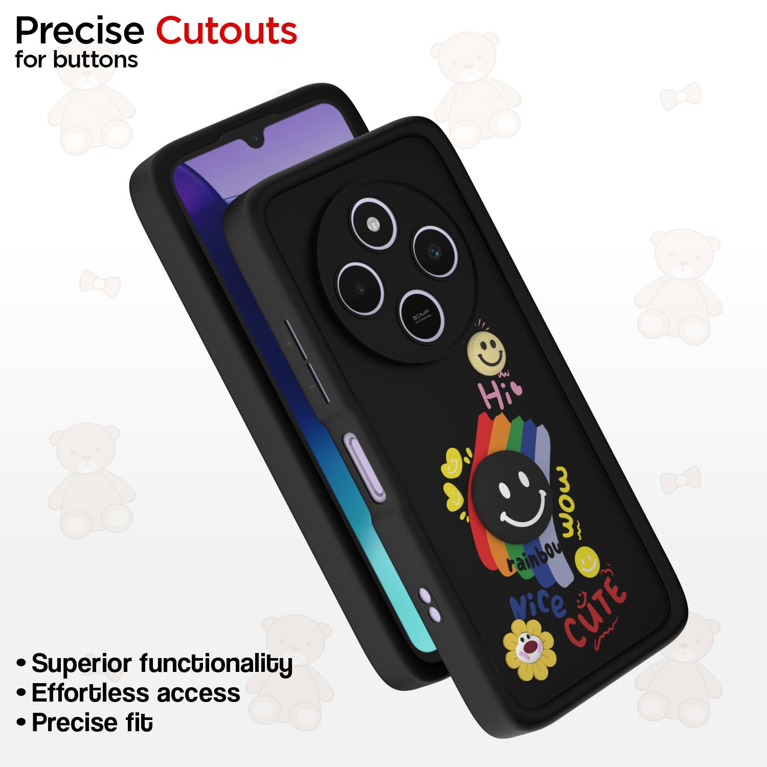 Pikkme Redmi A4/14C/Poco C75 5G Soft Silicone black phone cover – photo 6