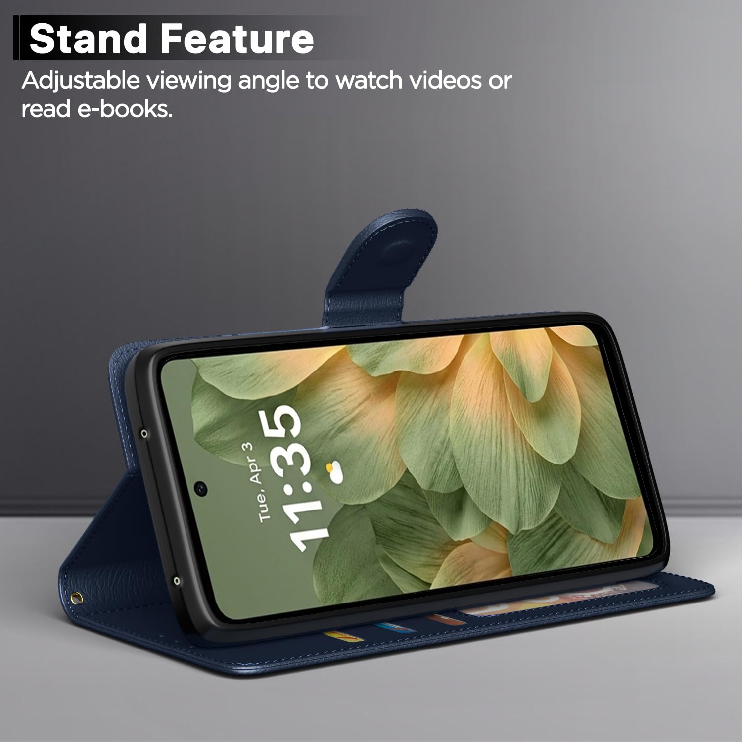 Moto Edge 70 Pro 5G Wallet wallet flip cover in blue by Pikkme – photo 3