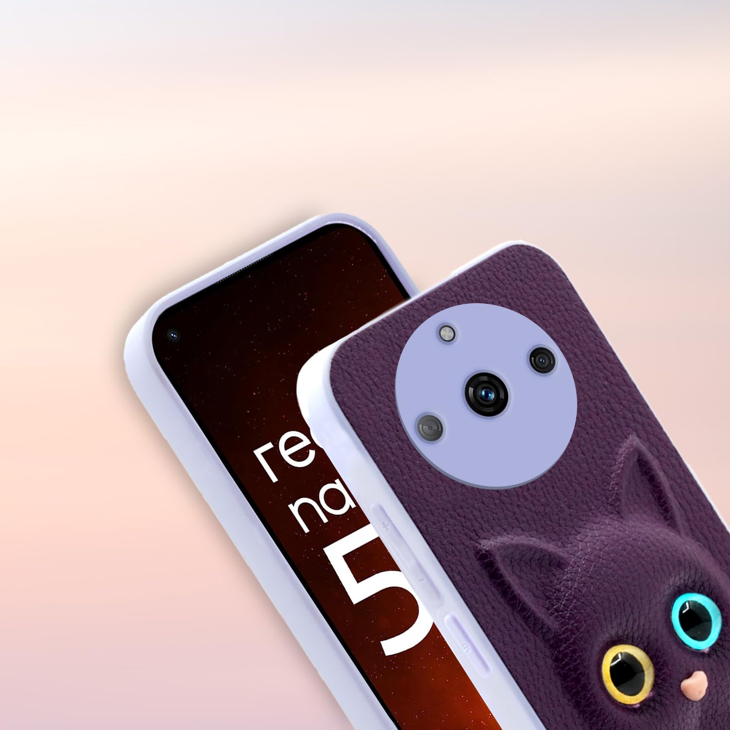 Pikkme Realme Narzo 60 5G Cat purple phone cover – photo 6