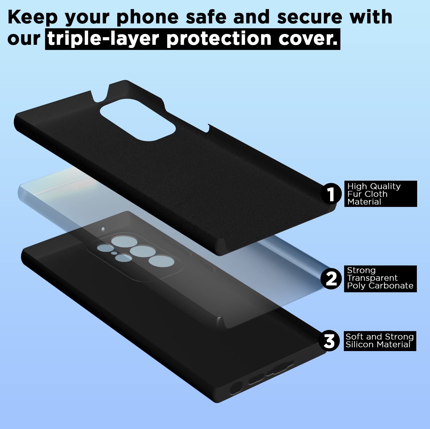 Samsung S23 Ultra 5G back cover in black by Pikkme – photo 5