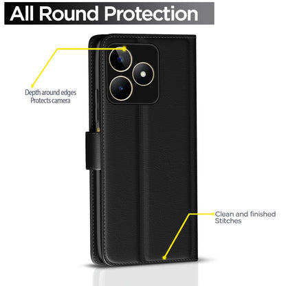 Black Wallet mobile flip cover for Realme Narzo N53 – Pikkme – photo 4
