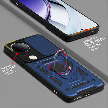 Pikkme Vivo T4 Ultra 5G D10 Tough Armor Back Cover (Blue)