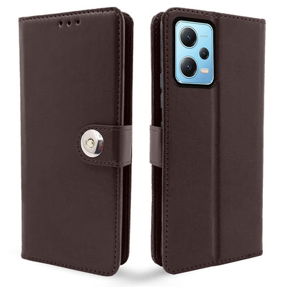Redmi Note 12 Pro 5G mobile flip cover in coffee by Pikkme
