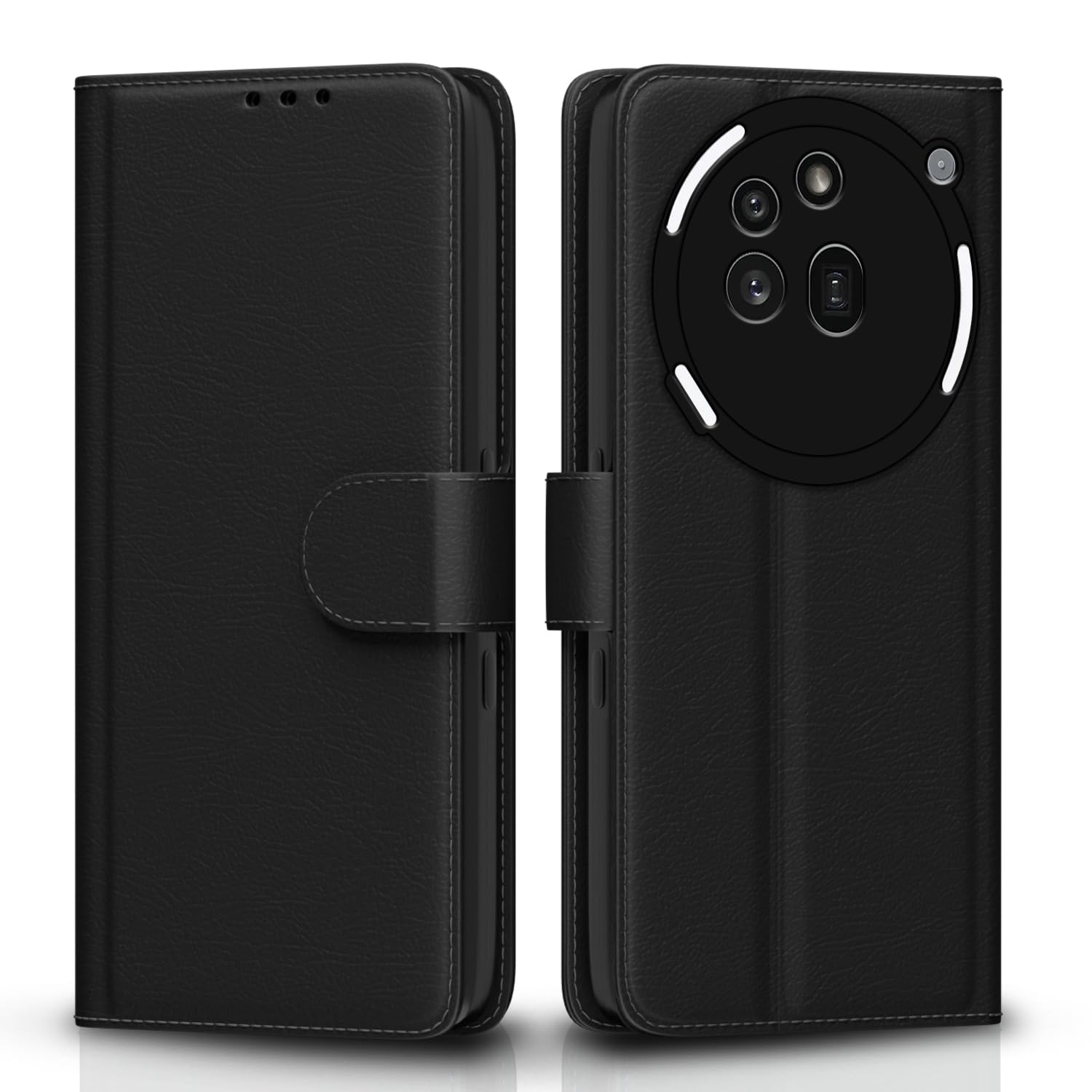 Pikkme Nothing Phone 3a Pro 5G Vintage Flip cover (Black)