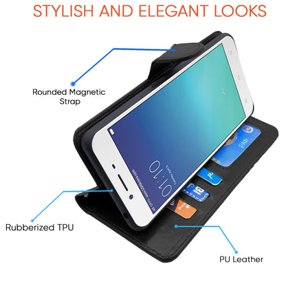 Pikkme black wallet flip cover for Oppo A37 – photo 4