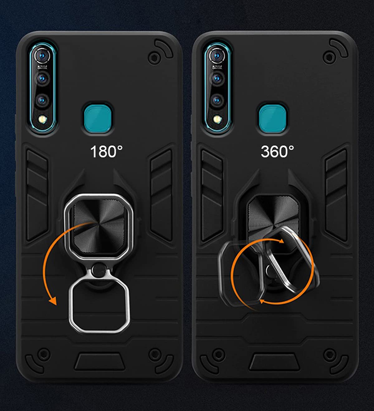 Black D5 Tough Armor back cover for Vivo Z1 Pro – Pikkme – photo 2