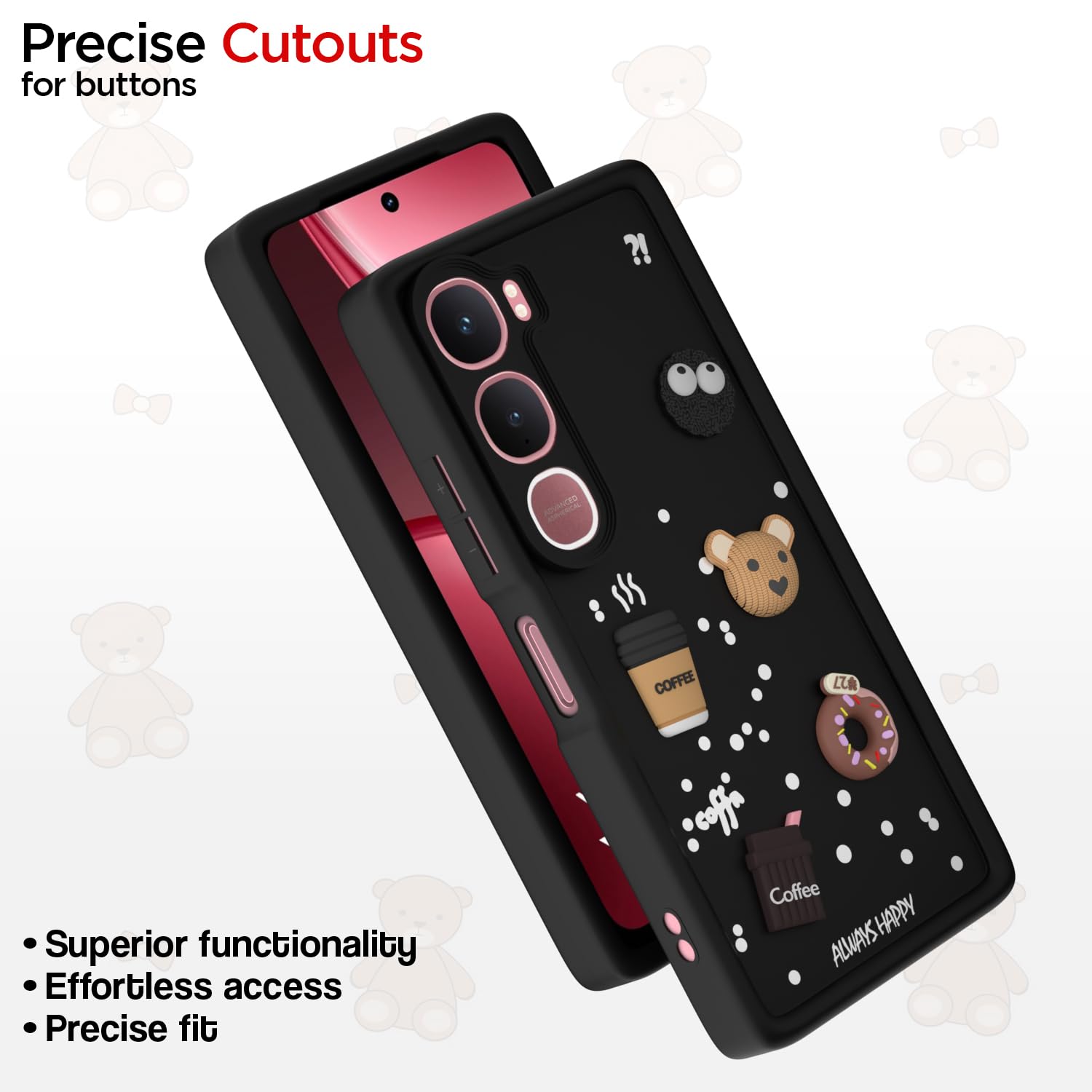Vivo Y31 5G/3D mobile cover in black by Pikkme – photo 6