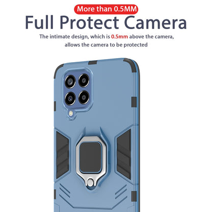Pikkme Samsung Galaxy M33 5G D5 Tough Armor Back Cover | Blue