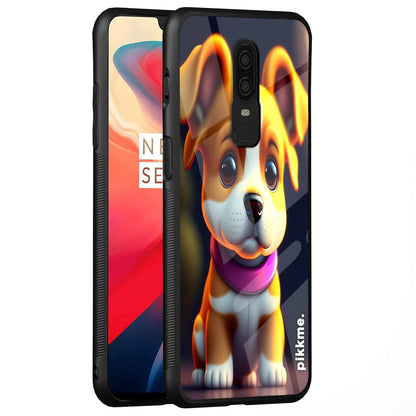Pikkme Dog mobile back cover for OnePlus 6