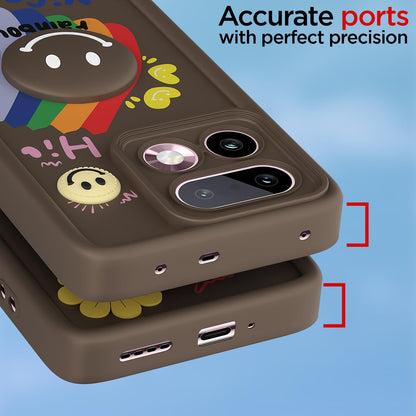 Pikkme brown Smile Rainbow mobile cover for Realme 16 Pro Plus 5G – photo 4