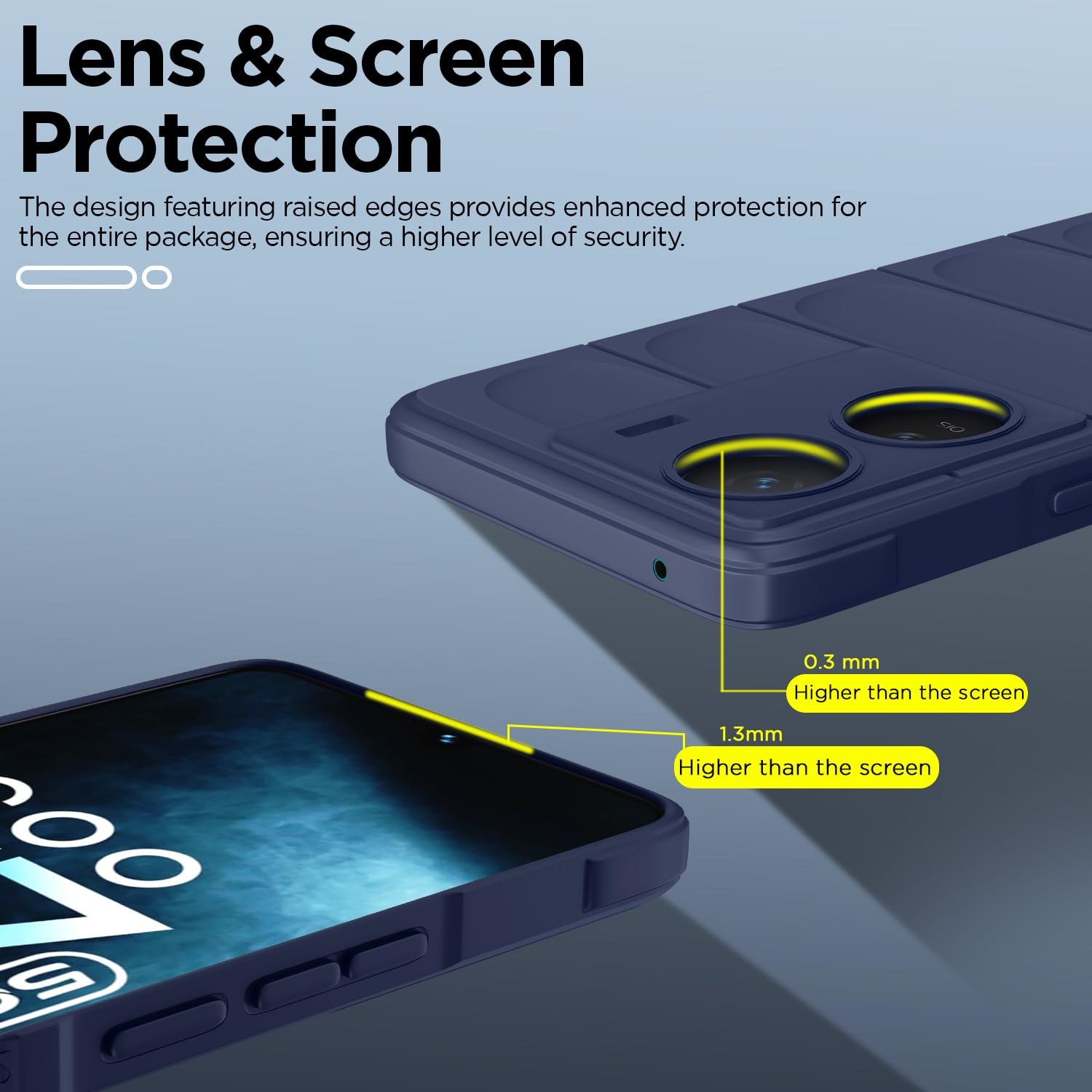 Blue Liquid Silicone phone cover for iQOO Z7/Z7s 5G – Pikkme – photo 3