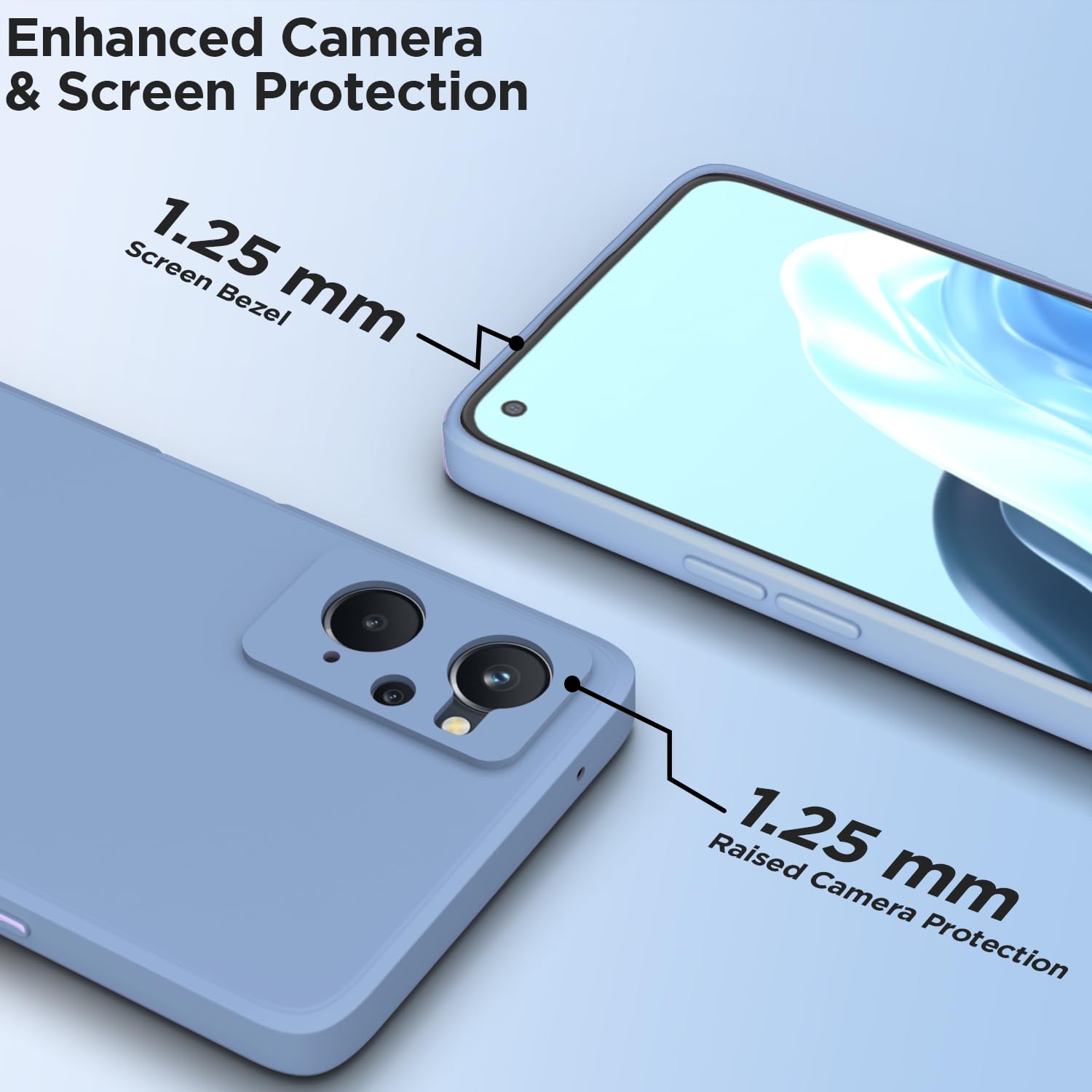 Pikkme aqua blue Matte mobile back cover for Oppo A76/A96/A36 – photo 2