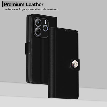 Pikkme black Button mobile flip cover for Redmi Note 14 5G – photo 2