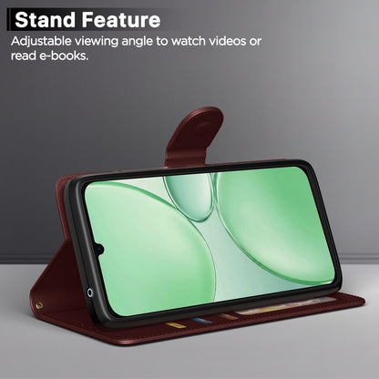 Realme P4 Lite/C83 5G Wallet wallet flip cover in brown by Pikkme – photo 3
