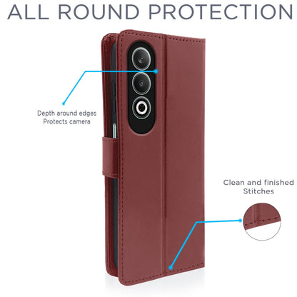 Oppo K12x 5G Wallet wallet flip cover in brown by Pikkme – photo 4