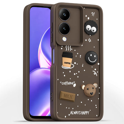 Brown back cover for Vivo Y17s/Y28/3D – Pikkme