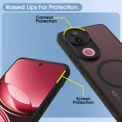 Pikkme black smoke mag-safe phone cover for iQOO Z10R/Vivo V50/V50e/Vivo T4R 5G – photo 4