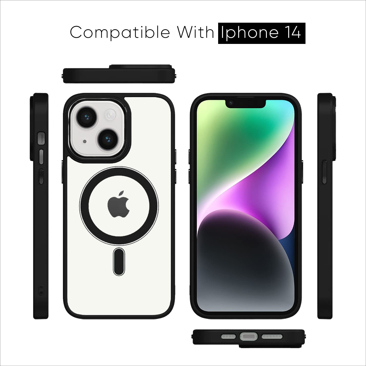 iPhone 14 Carbon mobile back cover in black by Pikkme – photo 2