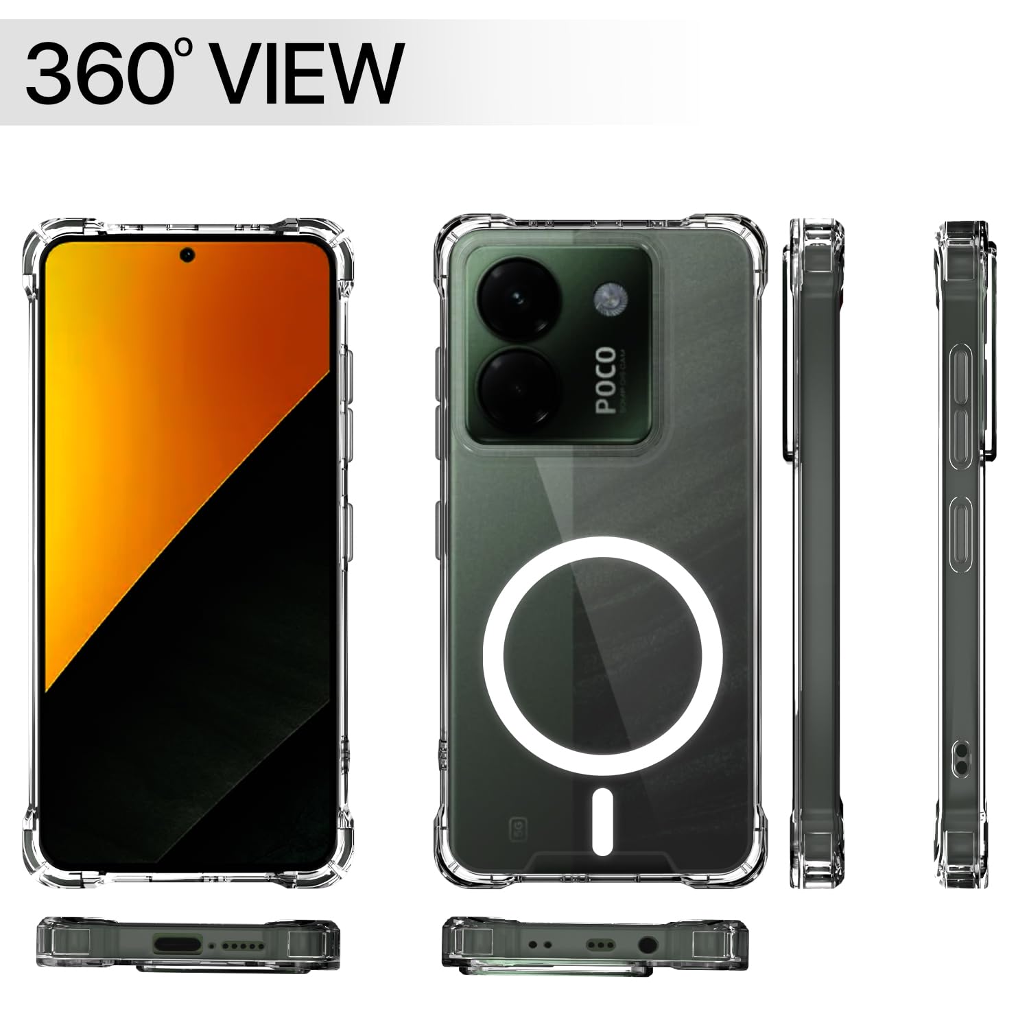 Pikkme transparent mag-safe mobile cover for Poco M7 Pro 5G – photo 7