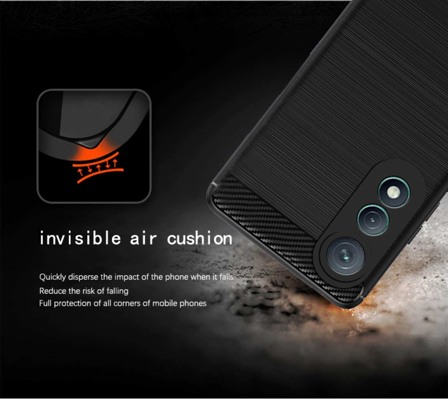Pikkme Tecno Pova Hybrid black mobile back cover – photo 4