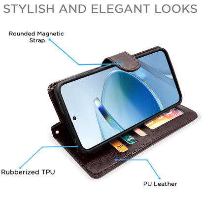 Pikkme Redmi 12 4G coffee mobile flip cover – photo 3