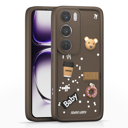 Pikkme brown back cover for Oppo Reno 12 Pro 5G