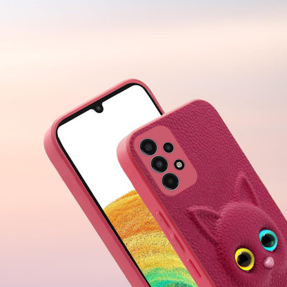 Pikkme Samsung Galaxy A33 5G Kitty Back Cover (Pink)