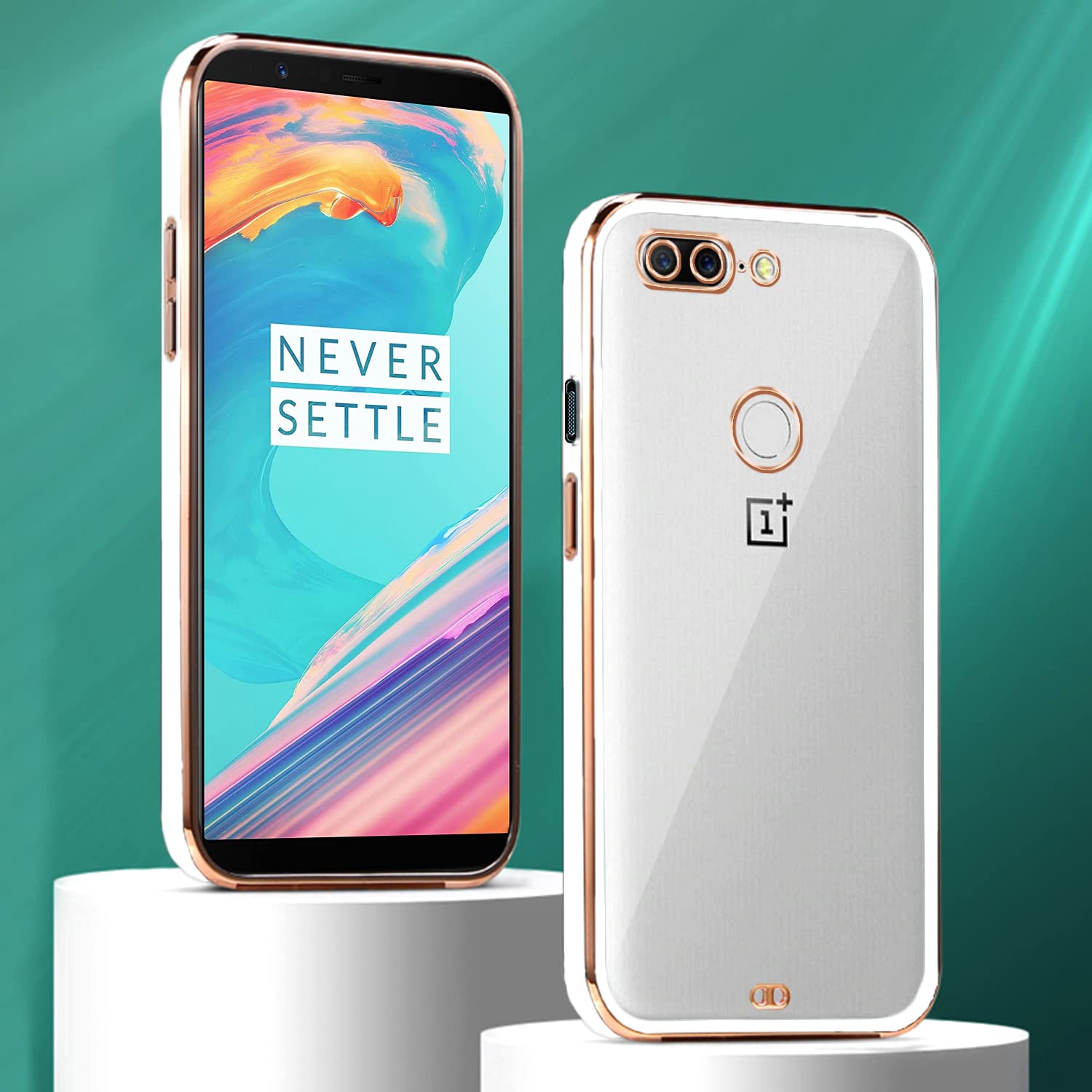 Pikkme white Chrome mobile back cover for OnePlus 5T – photo 3