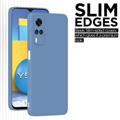 Pikkme Vivo Y31 / Y51A / Y51 / Y51i  Soft Matte Silicone Shockproof Case (Aqua Blue)